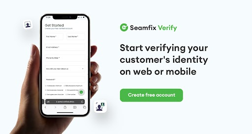 Create an account on seamfix verify